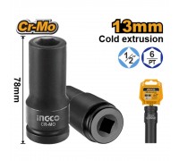 Головка торцевая глубокая ударная INGCO 1/2" 13 мм