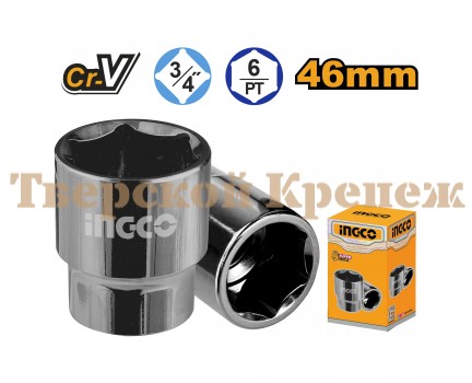 Головка торцевая INGCO 3/4" 46 мм Головка торцевая INGCO 3/4" 46 мм