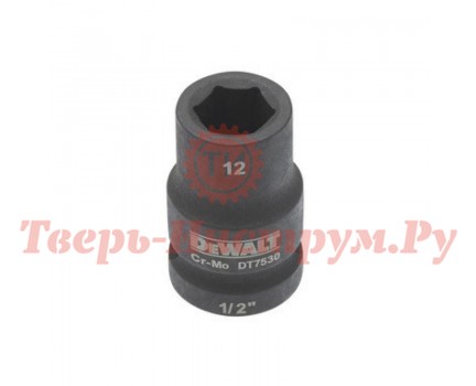Головка торцевая ударная DEWALT 1/2" 12 мм Головка торцевая ударная DEWALT 1/2" 12 мм
