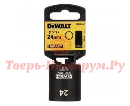 Головка торцевая ударная DEWALT 1/2" 24 мм