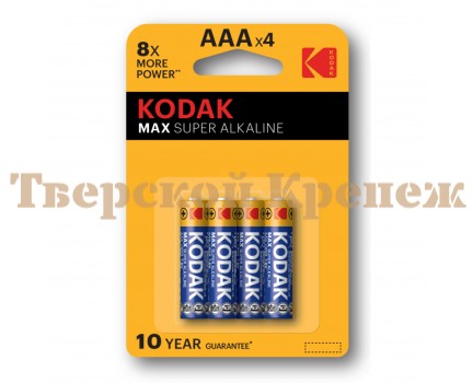 Батарейки Kodak LR03-4BL MAX SUPER Alkaline [K3A-4]