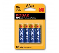 Батарейки Kodak LR6-4BL MAX SUPER Alkaline [KAA-4]