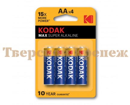 Батарейки Kodak LR6-4BL MAX SUPER Alkaline [KAA-4]