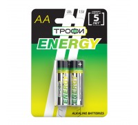 Батарейки Трофи LR6-2BL ENERGY Alkaline