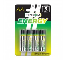 Батарейки Трофи LR6-4BL ENERGY Alkaline