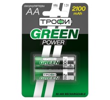 Аккумуляторная батарея Трофи HR6-2BL 2100 mAh GREEN POWER