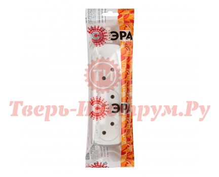 Колодка ЭРА KX-3 на 3 розетки без зазeмления Колодка ЭРА KX-3 на 3 розетки без зазeмления