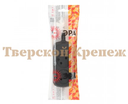 Колодка ЭРА KX-2-B 2 розетки без зазeмления черная Колодка ЭРА KX-2-B 2 розетки без зазeмления черная