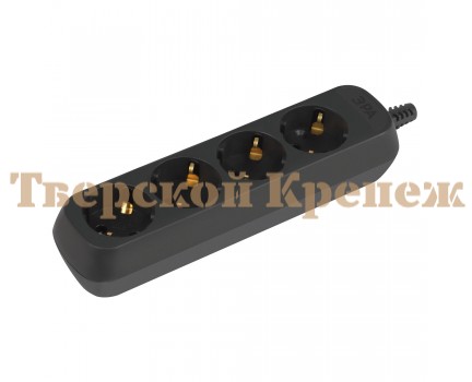 Колодка ЭРА KX-4e-B 4 розетки с заземлением черная Колодка ЭРА KX-4e-B 4 розетки с заземлением черная