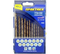 Набор сверл по металлу ПРАКТИКА ЭКСПЕРТ КОБАЛЬТ 13 шт