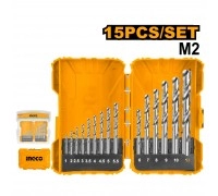 Набор сверл INGCO 15 шт INDUSTRIAL