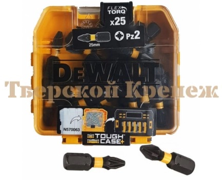Набор бит DEWALT EXTREME FlexTorq PZ2 25 мм 25 шт Набор бит DEWALT EXTREME FlexTorq PZ2 25 мм 25 шт