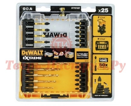Набор сверл бит и насадок DEWALT EXTREME FlexTorq 25 шт Набор сверл бит и насадок DEWALT EXTREME FlexTorq 25 шт