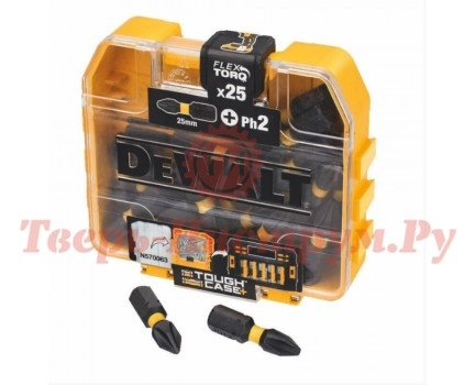 Набор бит DEWALT EXTREME FlexTorq PH2 25 мм 25 шт Набор бит DEWALT EXTREME FlexTorq PH2 25 мм 25 шт