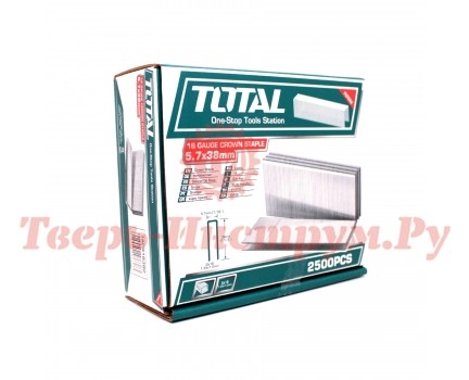 Скобы для нейлера TOTAL GA18 38 мм