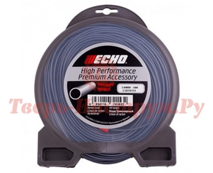 Леска триммерная ECHO Titanium Power Line 3.0 56 м Леска триммерная ECHO Titanium Power Line 3.0 56 м