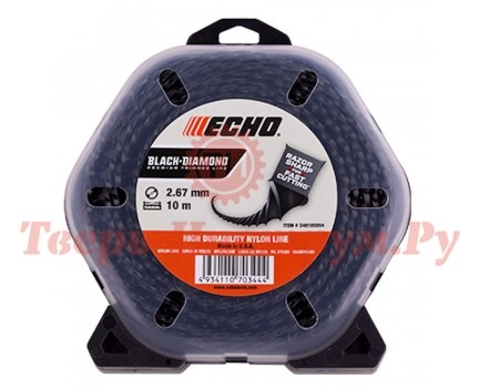 Леска триммерная ECHO Black Diamond Line 2.7 10 м Леска триммерная ECHO Black Diamond Line 2.7 10 м
