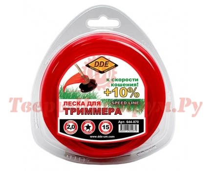 Леска триммерная DDE SPEED LINE 2.0 15 м