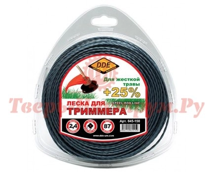 Леска триммерная DDE STEEL ROD LINE 2.4 87 м Леска триммерная DDE STEEL ROD LINE 2.4 87 м