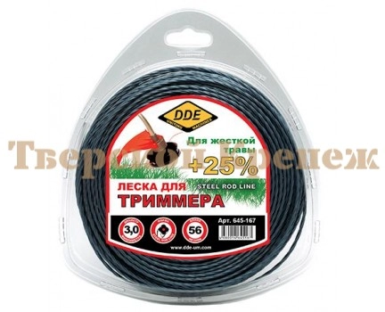 Леска триммерная DDE STEEL ROD LINE 3.0 56 м Леска триммерная DDE STEEL ROD LINE 3.0 56 м