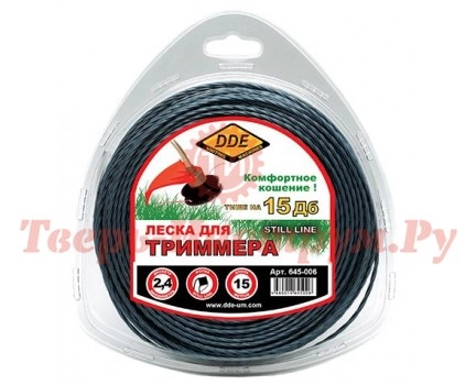 Леска триммерная DDE STEEL LINE 2.4 15 м Леска триммерная DDE STEEL LINE 2.4 15 м