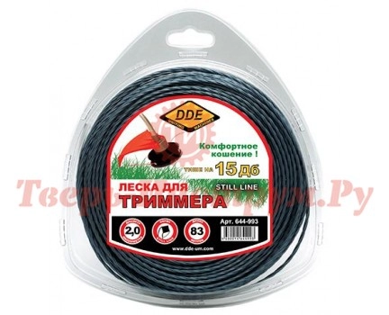 Леска триммерная DDE STEEL LINE 2.0 83 м
