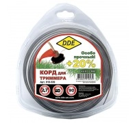 Леска триммерная DDE HARD LINE 2.7 90 М 