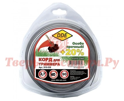 Леска триммерная DDE HARD LINE 2.7 90 М 