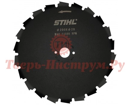 Нож для мотокосы STIHL 200х2.0х20.0 24 зуба Нож для мотокосы STIHL 200х2.0х20.0 24 зуба