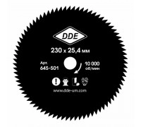 Нож для мотокосы острозубый DDE 230х25.4 х1.4 60 зубов