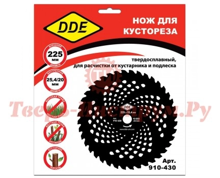 Нож для мотокосы DDE WOOD CUT 225х1.3х25.4/20 40 зубов Нож для мотокосы DDE WOOD CUT 225х1.3х25.4/20 40 зубов