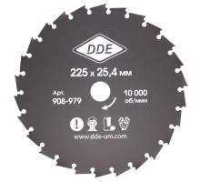 Нож для кустореза DDE SCARLETT 225х2.0х25.4/20 26 зубов