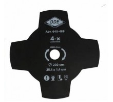 Нож для мотокосы DDE 230х1.4х25.4 4 зуба