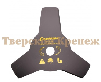 Нож для мотокосы CHAMPION 255х1.6х25.4 3 зуба Нож для мотокосы CHAMPION 255х1.6х25.4 3 зуба