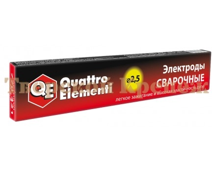 Электроды QUATTRO ELEMENTI ОЗС-12 D2.5 мм 1.0 кг Электроды QUATTRO ELEMENTI ОЗС-12 D2.5 мм 1.0 кг
