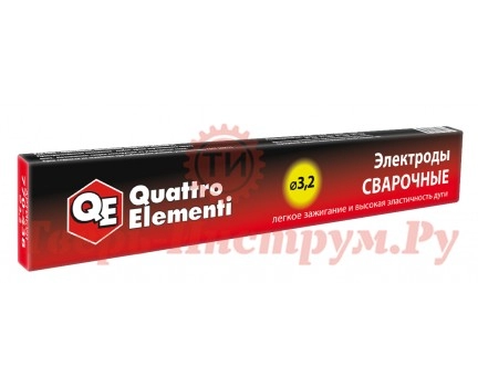 Электроды QUATTRO ELEMENTI ОЗС-12 D3.2 мм 1.0 кг Электроды QUATTRO ELEMENTI ОЗС-12 D3.2 мм 1.0 кг