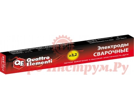 Электроды QUATTRO ELEMENTI ОЗС-12 D3.2 мм 1.0 кг Электроды QUATTRO ELEMENTI ОЗС-12 D3.2 мм 1.0 кг