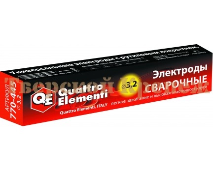 Электроды QUATTRO ELEMENTI ОЗС-12 D3.2 мм 4.5 кг Электроды QUATTRO ELEMENTI ОЗС-12 D3.2 мм 4.5 кг
