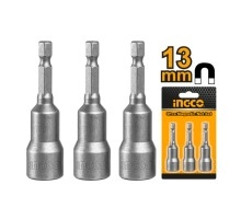 Насадка торцевая на шуруповерт INGCO 1/4" 13 мм 3 шт