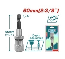 Держатель бит с фиксатором TOTAL 1/4" 60 мм