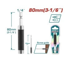 Держатель бит с фиксатором TOTAL 1/4" 80 мм