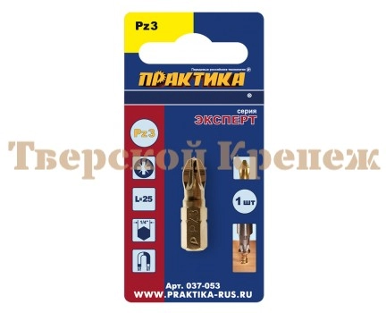 Бита отверточная ПРАКТИКА ЭКСПЕРТ PZ3х25 1 шт