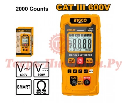 Мультиметр цифровой INGCO 600 В Мультиметр цифровой INGCO 600 В