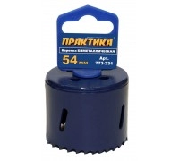 Коронка биметаллическая ПРАКТИКА Ф54 мм