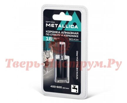 Коронка алмазная по стеклу и керамике METALLICA Optima 18 мм 1 шт