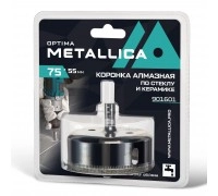 Коронка по стеклу и керамике METALLICA Optima 75 мм 1 шт