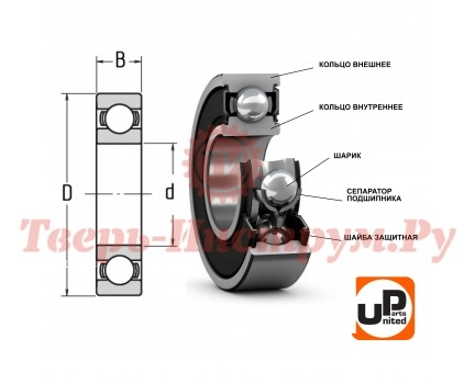 Подшипник шариковый 6205-2RS Подшипник шариковый 6205-2RS