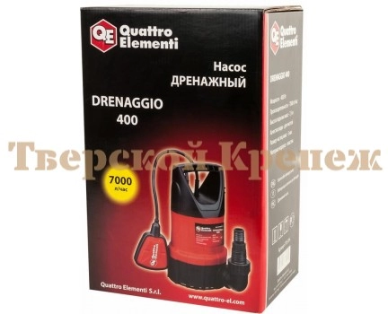 Насос дренажный QUATTRO ELEMENTI Drenaggio 400 Насос дренажный QUATTRO ELEMENTI Drenaggio 400
