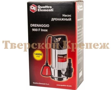 Насос дренажный QUATTRO ELEMENTI Drenaggio 900F INOX Насос дренажный QUATTRO ELEMENTI Drenaggio 900F INOX