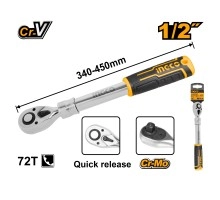 Вороток трещоточный телескопический INGCO 1/2"